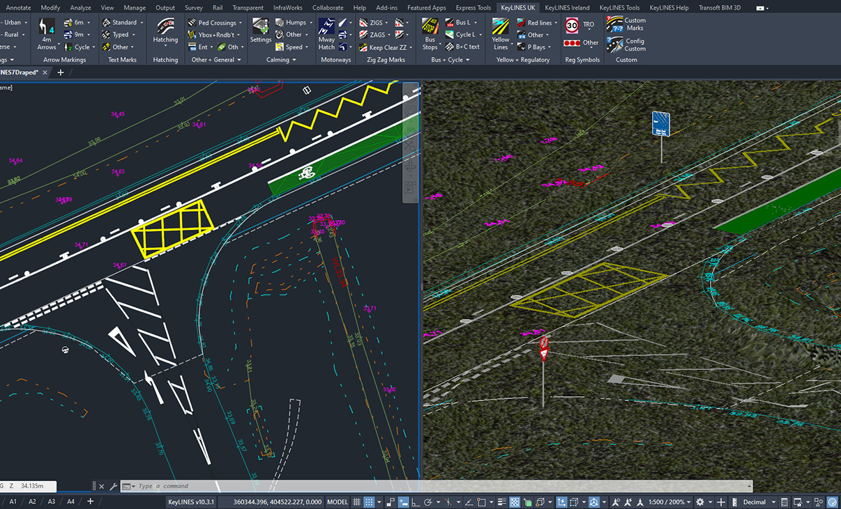 KeyLINES - 3D Draping and viewing